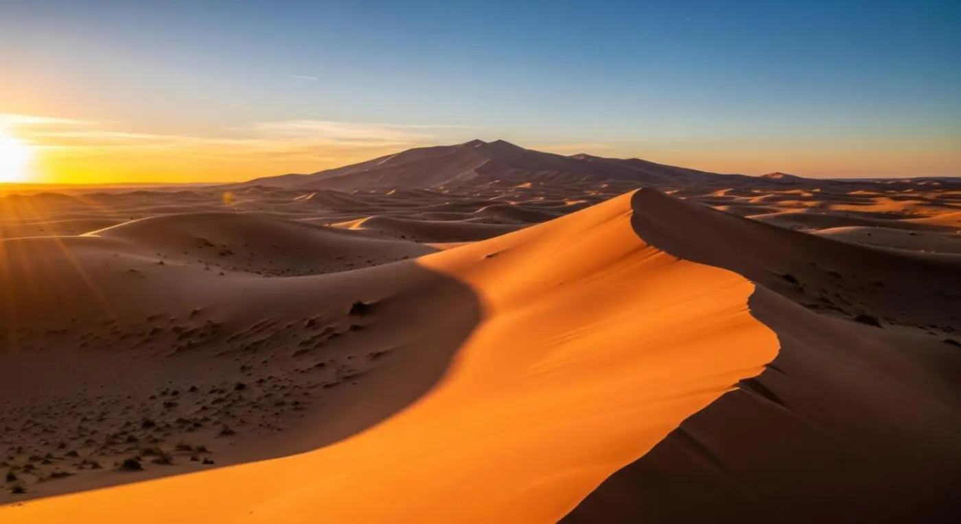 Premium Moroccan desert dunes background